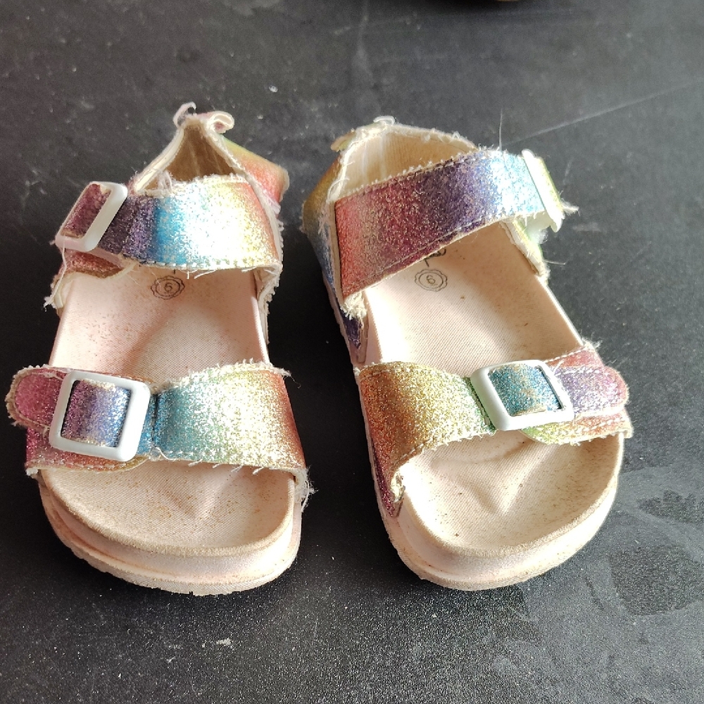 Sparkly Rainbow Kids Sandals